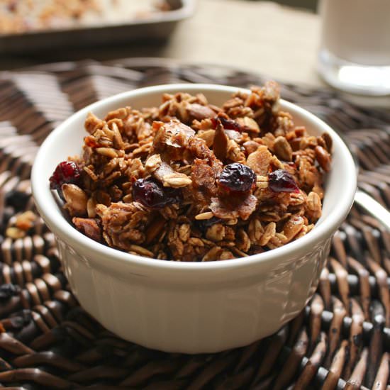 Easy Maple Cranberry Granola