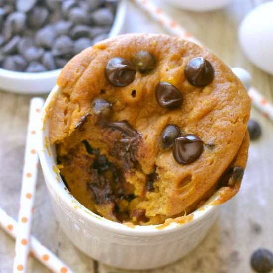 Pumpkin Chocolate Chip Mug Cake