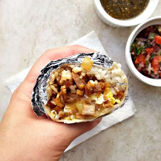 Pork sisig burrito