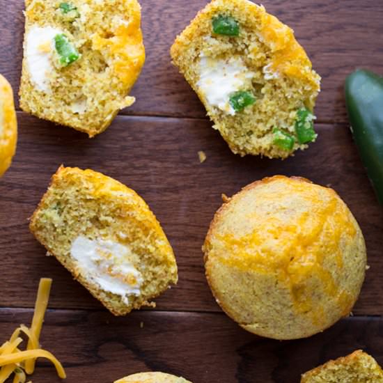 Jalapeno Popper Cornbread Muffins