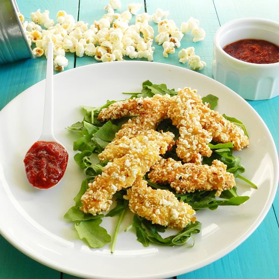 Popcorn chicken with chili jam
