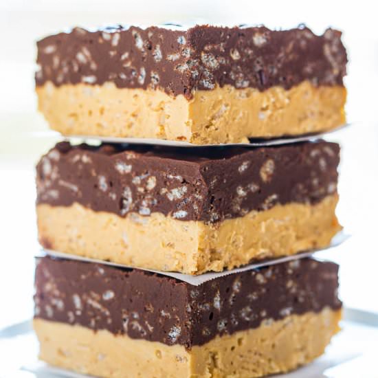Chocolate Peanut Butter Fudge Bars