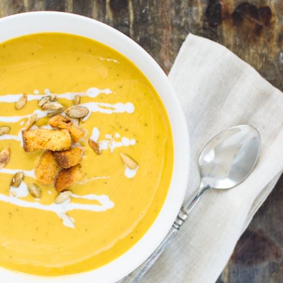 Acorn Squash and Sweet Potato Soup