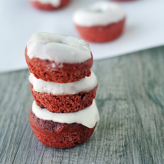 Baked Red Velvet Doughnuts