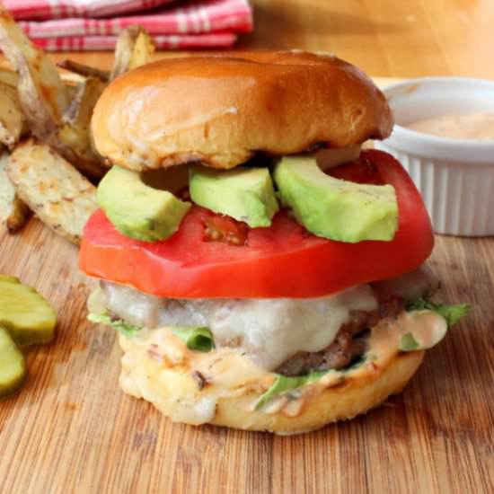Avocado and Chipotle-Mayo Burger