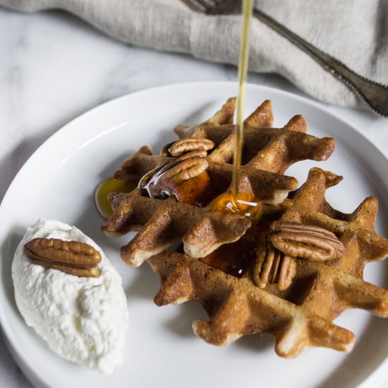Bourbon Pecan Waffles
