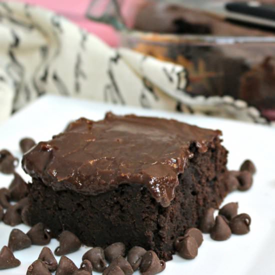 Black Bean Brownies w/ Fudge Icing