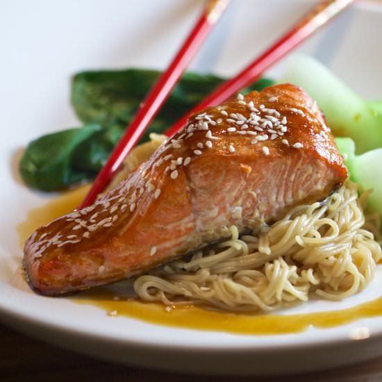 Sockeye Salmon with Soy Sauce Glaze