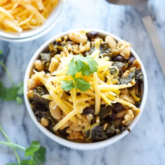 Pumpkin, Turkey, Kale Chili