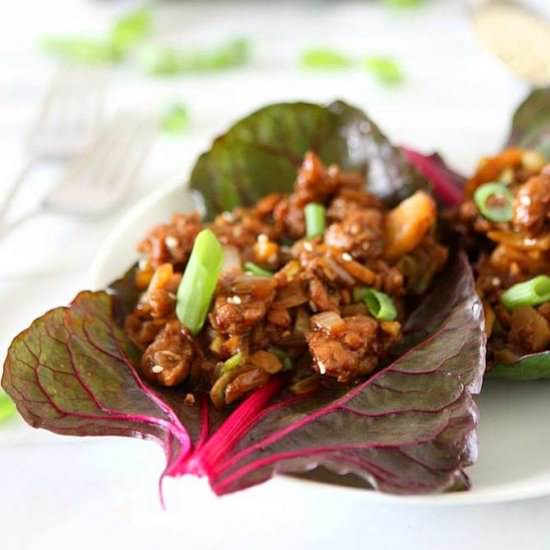 Asian Chicken Chard Wraps