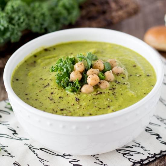 Curried Chickpea and Kale Soup