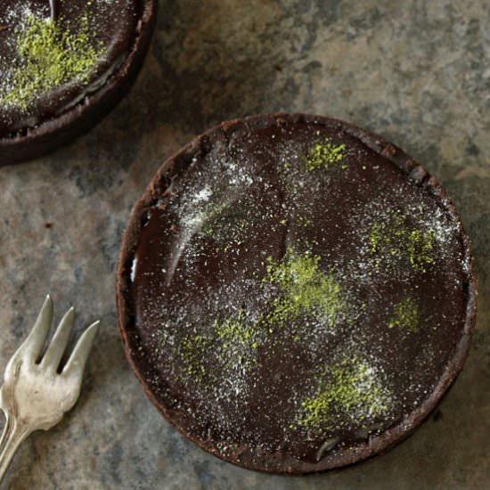 Matcha Chocolate Tarts