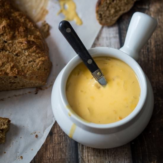 30 Minute German Beer Cheese Soup