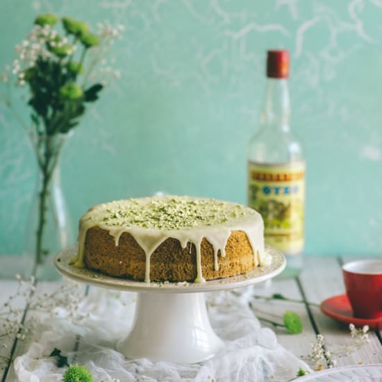 Orange Ouzo and Pistachio Cake