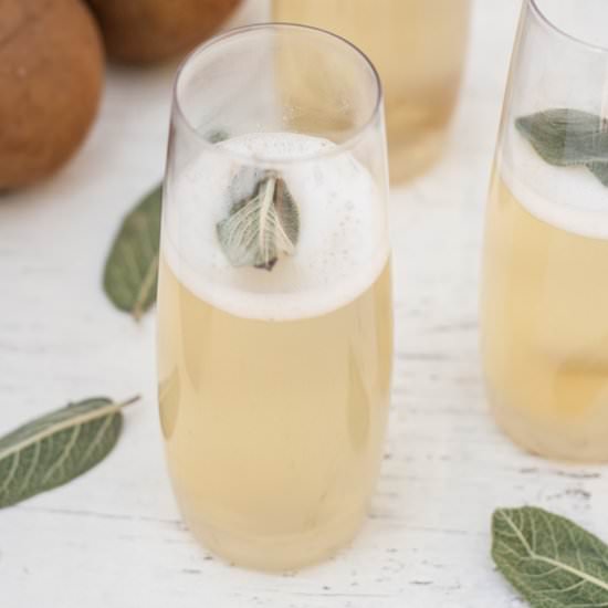 Pear + Ginger-Sage Cocktails