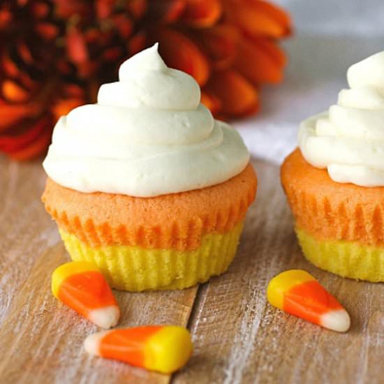 Candy Corn Cupcakes
