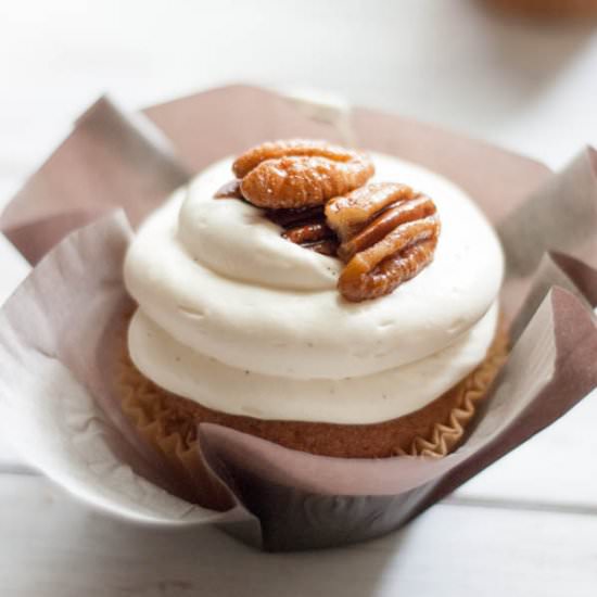 Cinna-Swirl Sticky Bun Cupcakes