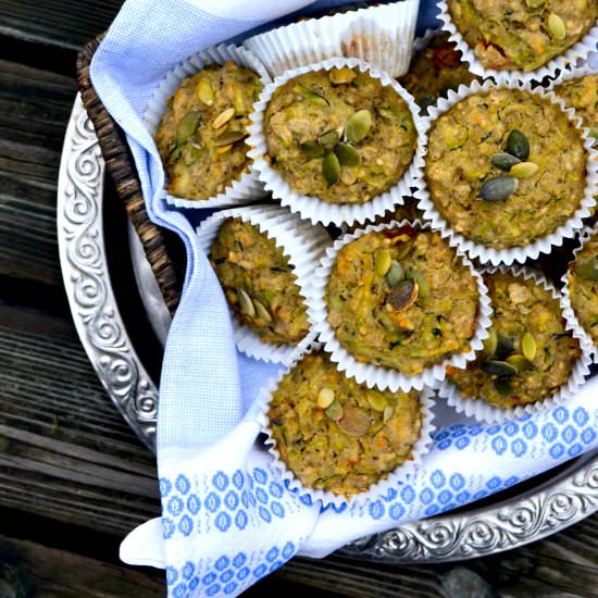 Savory Vegan Zucchini Muffins
