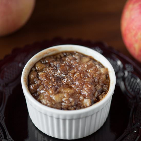 Salted Caramel Apple Oatmeal