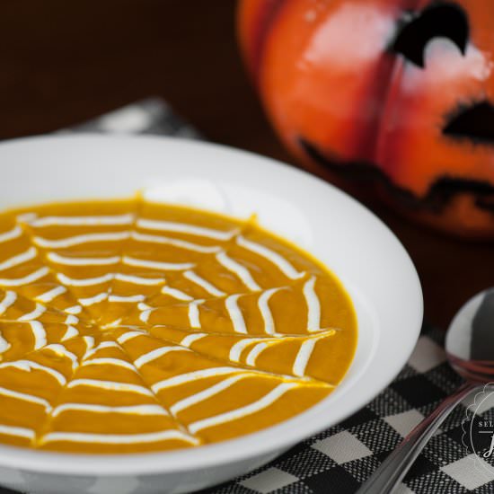 Spooky Carrot Curry Soup