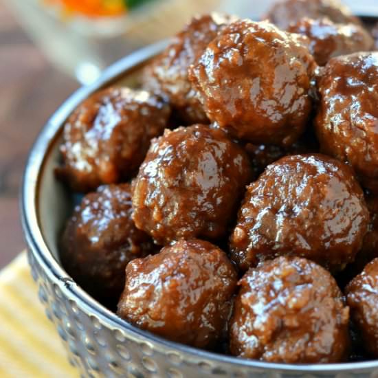 Slow Cooker Cocktail Meatballs