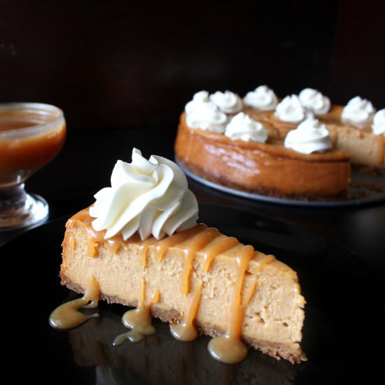 Salted Caramel Pumpkin Cheesecake