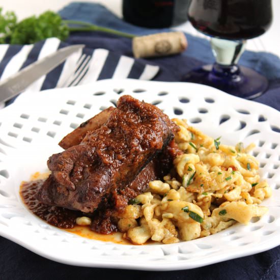 Braised Short Ribs with Spaetzle