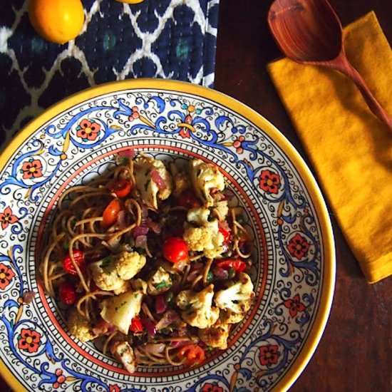 Spaghetti with Roasted Cauliflower