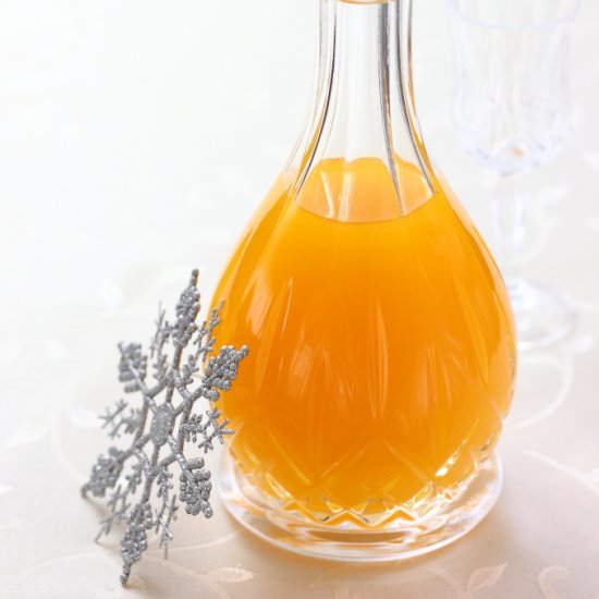 Homemade orange liqueur