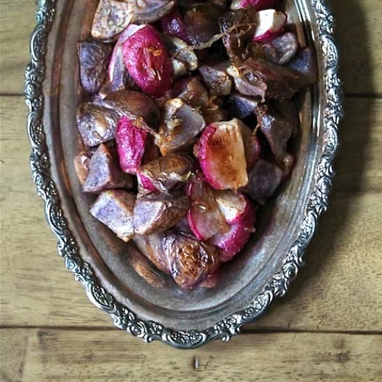 Roasted Radishes & Potatoes