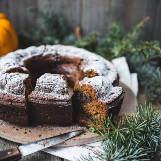 Chocolate Chip, Pumpkin & Rye Bundt