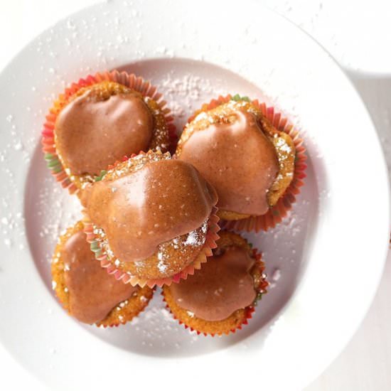 Mini Cinnamon Glazed Apple Muffins
