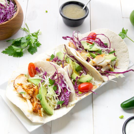 Blackened Cod Fish Tacos