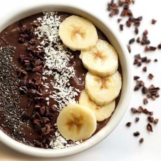 Banana Cacao Avocado Acai Bowl