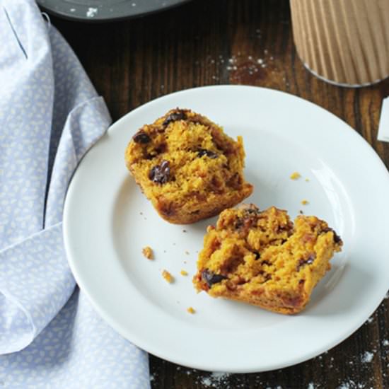 Cinnamon Chocolate Pumpkin Muffins
