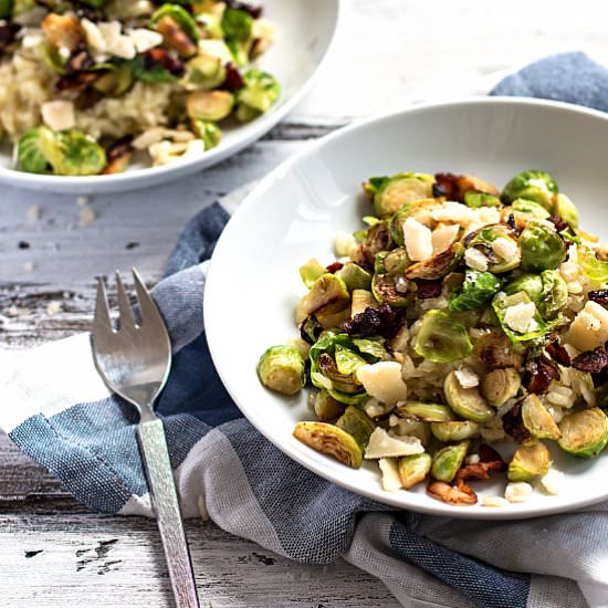 Bacon and Brussels Sprout Risotto