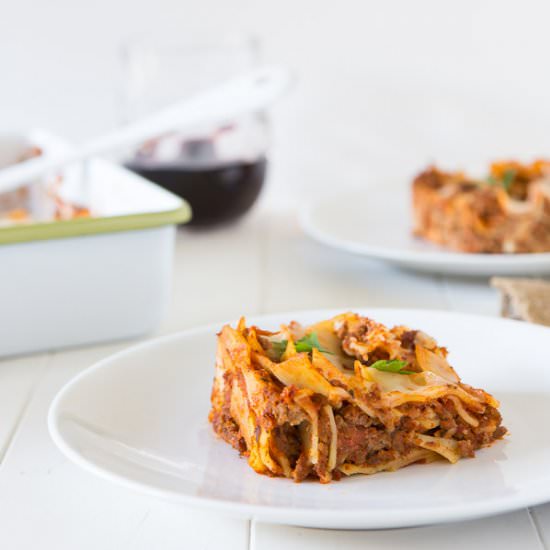 Lasagna noodle casserole