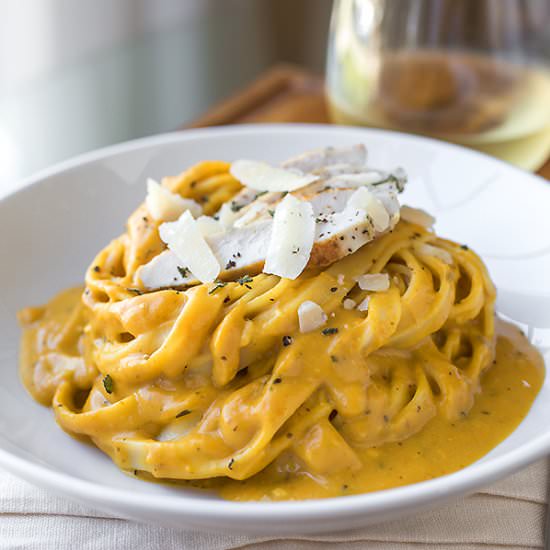 Pumpkin Cream Sauce Fettuccine