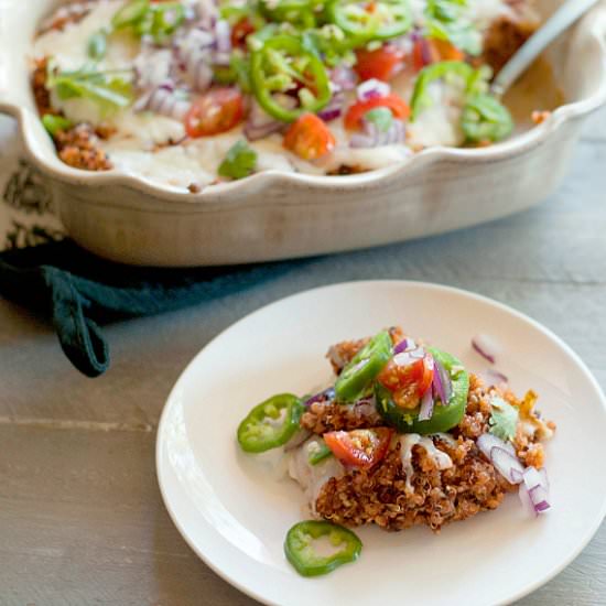 Spicy enchilada quinoa casserole