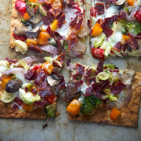 Maple Roasted Veggie Flatbread