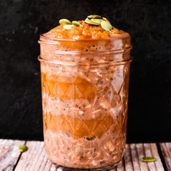 Chocolate-Pumpkin Overnight Oats