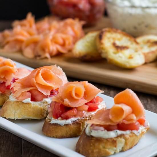 Smoked Salmon Crostini