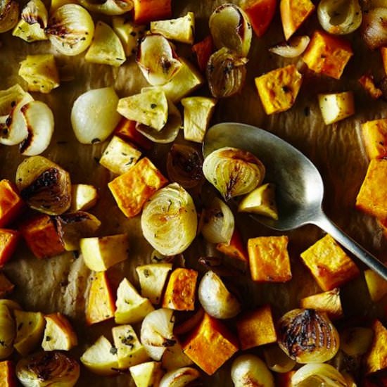 Roasted Sweet Potatoes with Apples