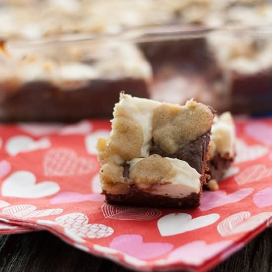 Cookie Cheesecake Brownies