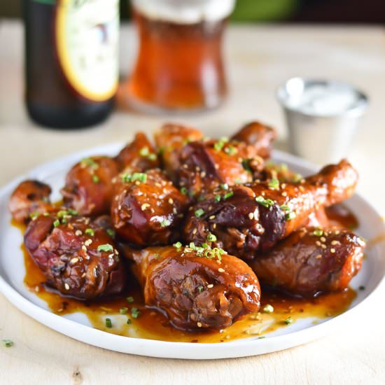 Hot & Sticky Crock Pot Chicken
