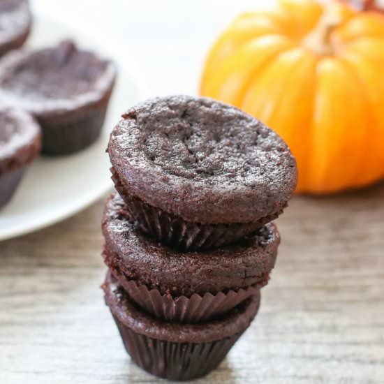 Flourless Nutella Pumpkin Muffins