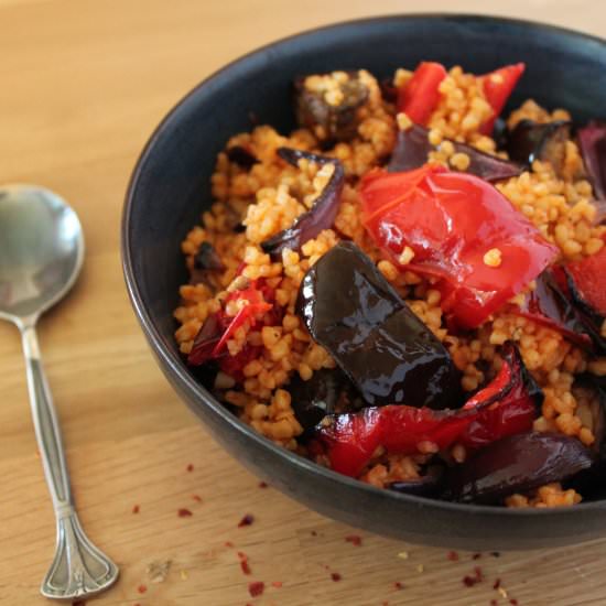 Roasted Veg & Bulgur Wheat Salad