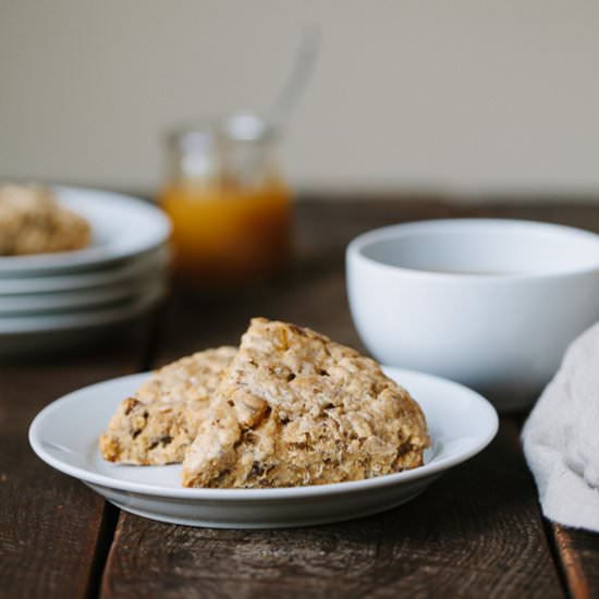 Whole Wheat Apricot Scones