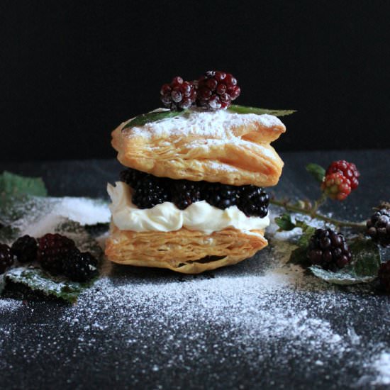 Blackberry mille-feuille