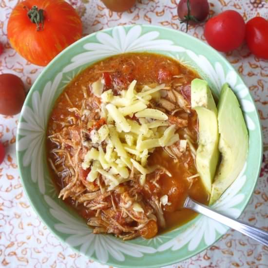 Shredded Chicken Ratatouille Chili